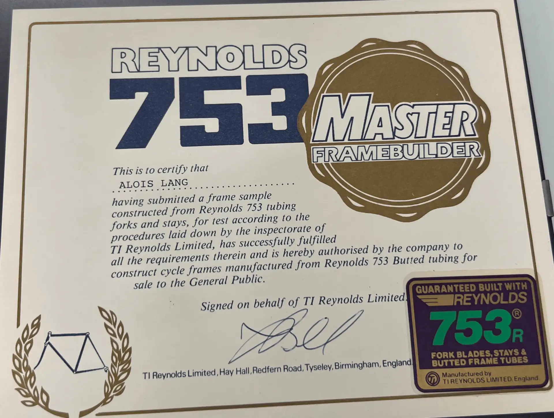 Master Framebuilder